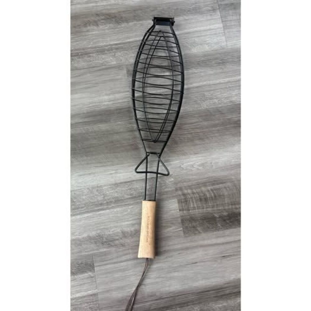 Williams Sonoma Fish Grill Basket Nonstick Carbon Steel